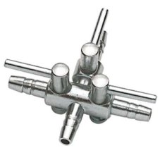 HOBBY Příslušenství Třícestný vzduchový kohout 4/6 mm, kovový