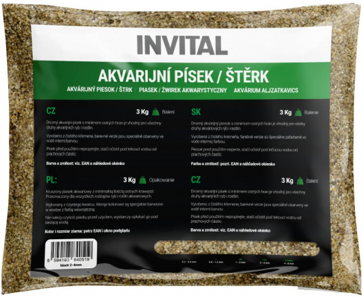 Akvarijní písek křemičitý 0,8-1,2mm 25kg