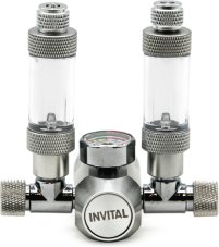 INVITAL CO2 redukční ventil DUO s počítadly bez nočního vypínání