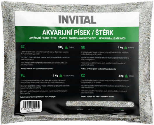 Akvarijní písek bílý 0,8-1,2mm 3kg