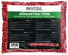 Akvarijní štěrk červený 4-8mm 3kg
