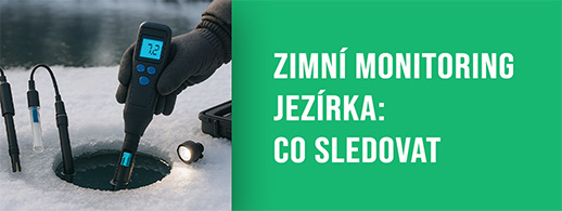 Zimní monitoring jezírka: Co sledovat, i když je vše pod ledem